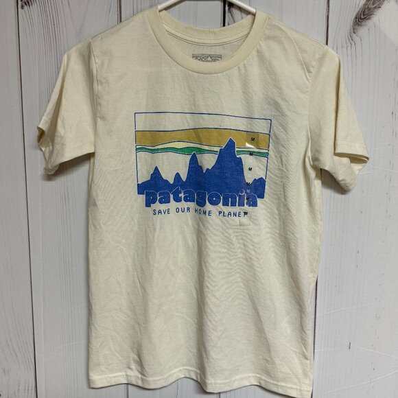 Patagonia Other - Patagonia Kids ’73 Skyline T-Shirt Medium 10 Natural Organic Cotton NWT